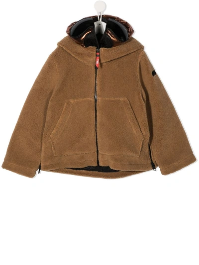 Shop Ai Riders On The Storm Young Hooded Long-sleeve Jacket In Brown