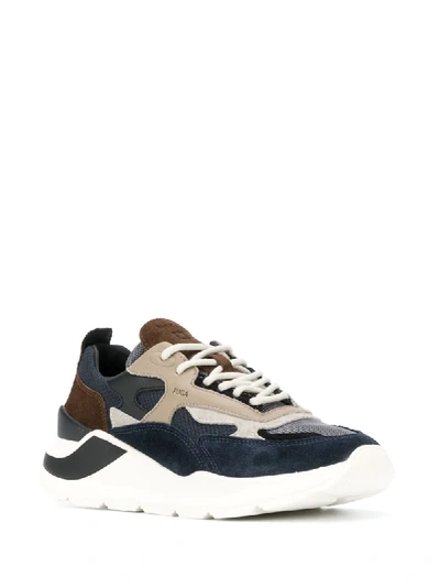 Shop Date Fuga Panelled Chunky Sneakers In Blue