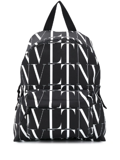 Shop Valentino Leather Backpack In Black
