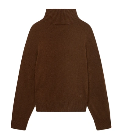 Shop Loulou Studio Turtleneck Cashmere Sweater In Brown