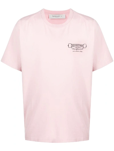 Shop Golden Goose Skate Shop Crew-neck T-shirt In Pink