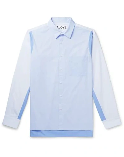 Shop Aloye Solid Color Shirt In Sky Blue