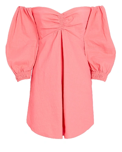 Shop A.l.c Mila Off-the-shoulder Mini Dress In Pink