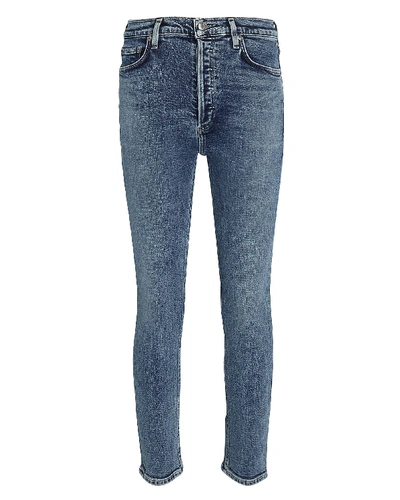 Shop Agolde Nico High-rise Skinny Jeans In Retreat