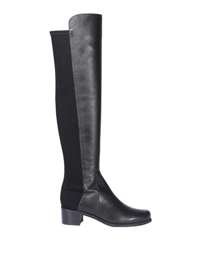 Shop Stuart Weitzman Reserve Over-the-knee Napa Boots In Black