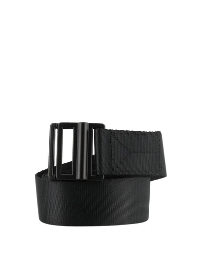 Shop Y-3 Logo Print Nylon Belt In Black