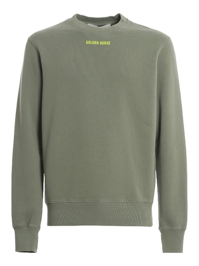 Shop Golden Goose Archibald Cotton Sweatshirt In Dark Green