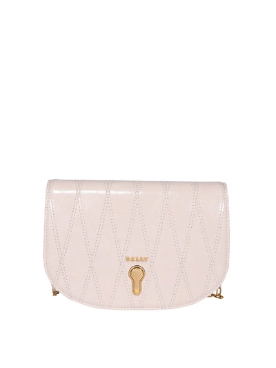 Shop Bally Clayn Leather Bag In Light Pink