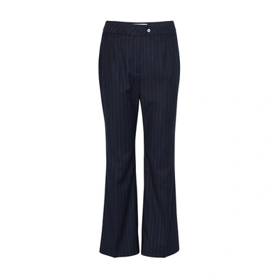 Shop Alexa Chung Flare Trouser In Navy Blue