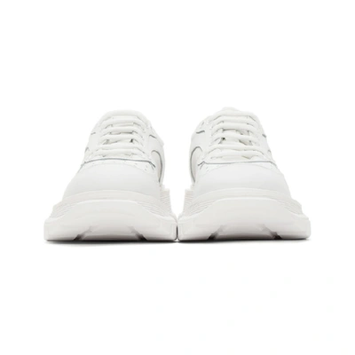 Shop Alexander Mcqueen White Tread Slick Low Sneakers In 9071 Whtsil