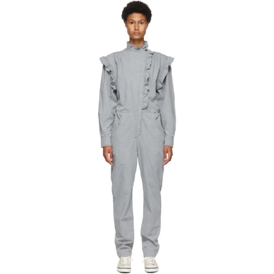 Shop Isabel Marant Étoile Grey Chambray Gayle Jumpsuit In 02ly Light