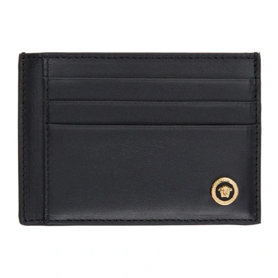 Shop Versace Black Medusa Flap Card Holder In D41oh Blk