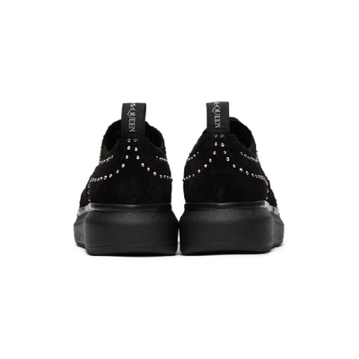 ALEXANDER MCQUEEN SSENSE 独家发售黑色 HYBRID 铆钉布洛克鞋