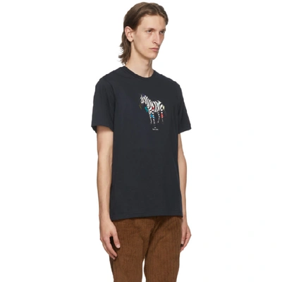 Shop Ps By Paul Smith Navy Zebra Climbers T-shirt In 49 Navy