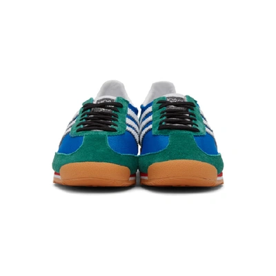 Shop Noah Blue And Green Adidas Originals Edition Sl 72 Sneakers In Bluebird