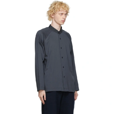 Shop Issey Miyake Homme Plisse  Grey Jersey Shirt In 13 Charcoal