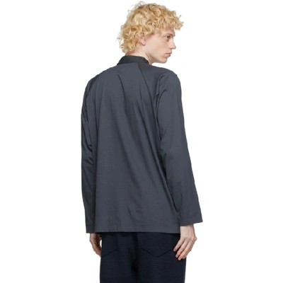 Shop Issey Miyake Homme Plisse  Grey Jersey Shirt In 13 Charcoal