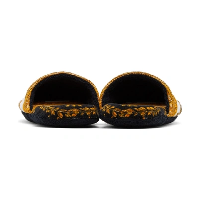 Shop Versace White Baroque Slippers In Z7066 White