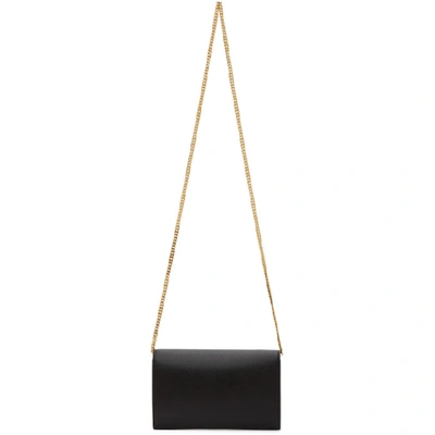 Shop Saint Laurent Black Leather Uptown Wallet Bag In 1000 Black