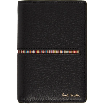 Shop Paul Smith Black Stripe Bifold Card Holder In 78 Black