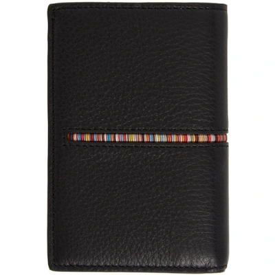Shop Paul Smith Black Stripe Bifold Card Holder In 78 Black
