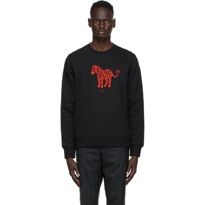 Shop Ps By Paul Smith Black Zebra Sweatshirt In 79 Black
