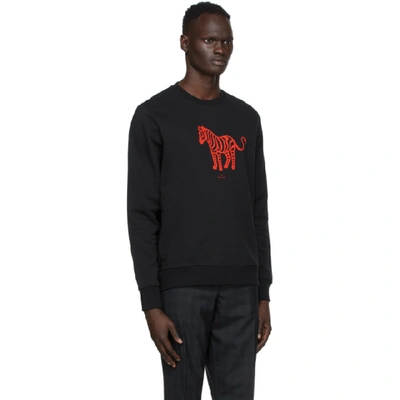 Shop Ps By Paul Smith Black Zebra Sweatshirt In 79 Black