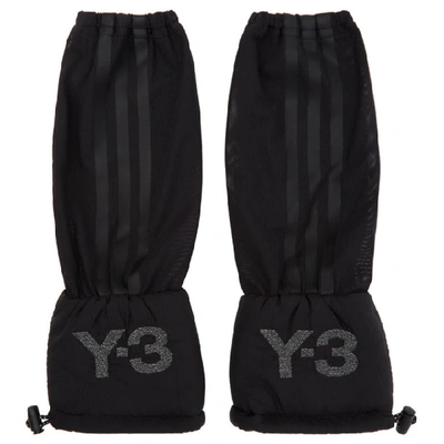 Shop Y-3 Black 3-stripes Logo Arm Warmers