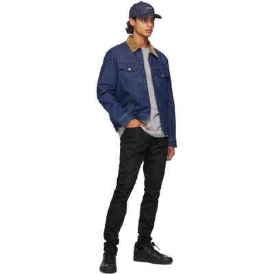 Shop Apc Indigo Denim Linden Jacket In Iai Indigo