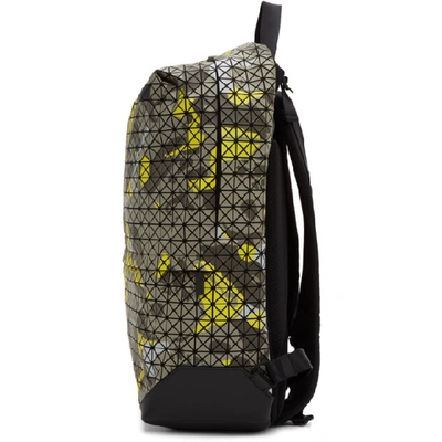 Shop Bao Bao Issey Miyake Grey And Yellow Camouflage Kuro Liner Backpack In 58 Yellowmx