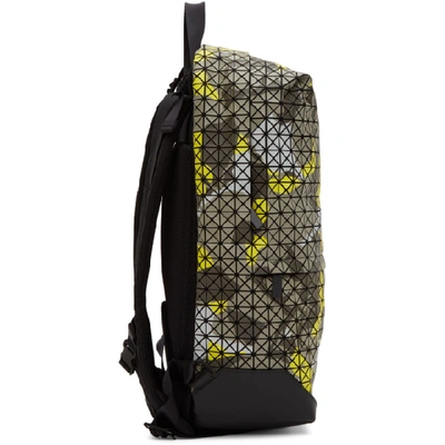 Shop Bao Bao Issey Miyake Grey And Yellow Camouflage Kuro Liner Backpack In 58 Yellowmx