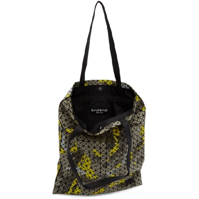 Shop Bao Bao Issey Miyake Yellow And Grey Camouflage Kuro Crispy Tote In 58 Yellowmx