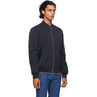 Ma-1 Padded Cotton-blend Bomber Jacket In Navy