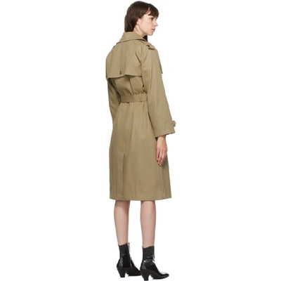 Shop Apc Beige Simone Trench Coat In Baa Beige