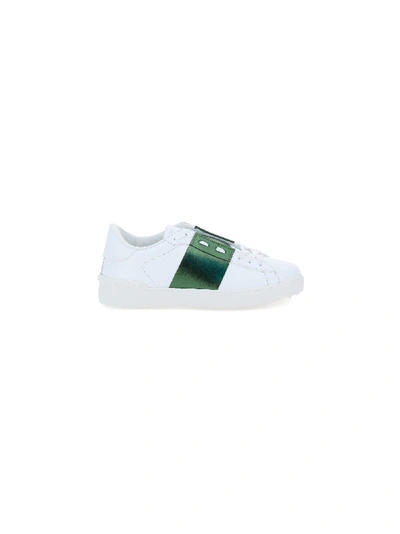Shop Valentino Rockstuds Sneakers In Bianco/oasis/bianco