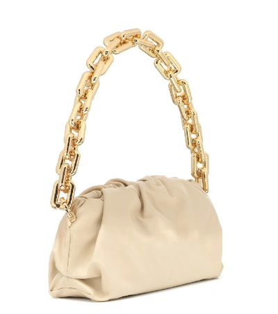 Shop Bottega Veneta Chain Pouch Leather Bag In Beige