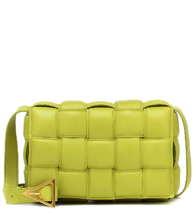 Shop Bottega Veneta Padded Cassette Leather Shoulder Bag In Green