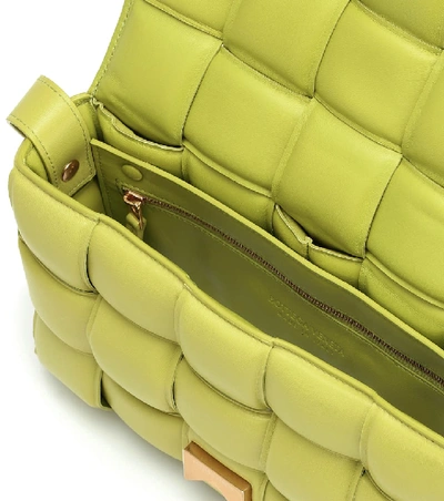 Shop Bottega Veneta Padded Cassette Leather Shoulder Bag In Green