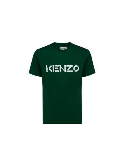 Shop Kenzo T-shirt In Vert Bouteille