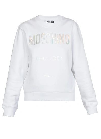 Shop Moschino Couture Sweatshirt In Fantasy Print White