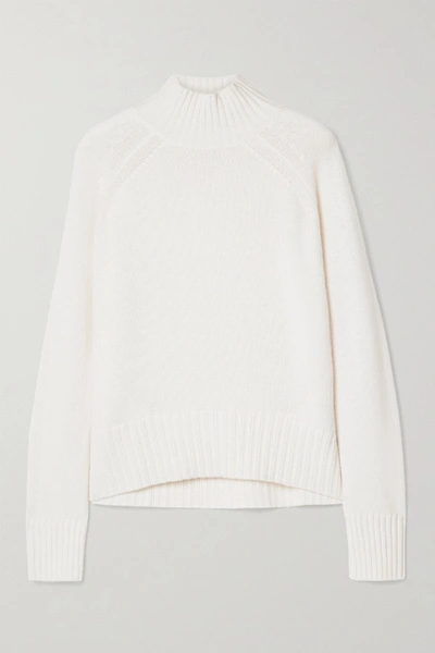 Shop Allude Cashmere Turtleneck Sweater In Cream