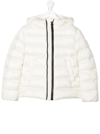 Shop Moncler Zipped Padded Jacket In White