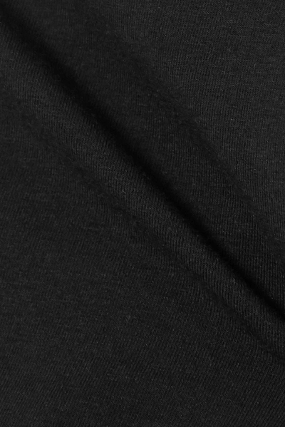 Shop Skin Clio Cropped Stretch Organic Pima Cotton-jersey Top In Black