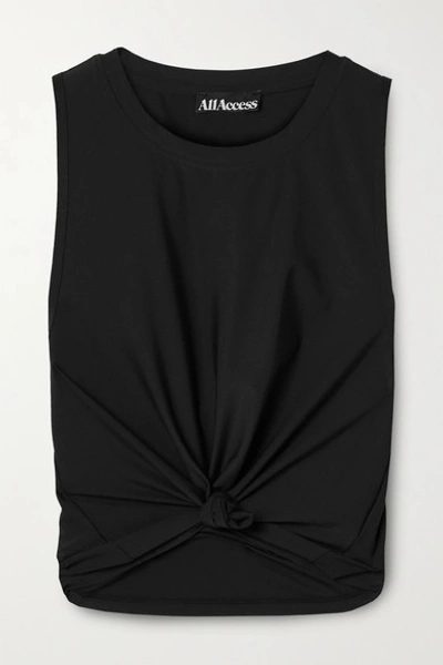 Shop All Access Knotted Stretch Tank In Black