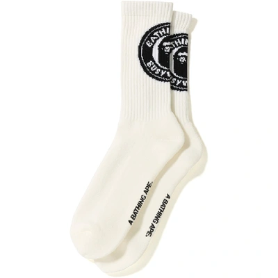 Pre-owned Bape  Bws Socks White