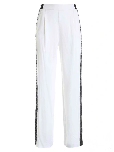 Shop Karl Lagerfeld W/logo Tape Cady Pants In White