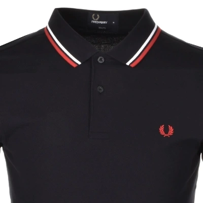 Shop Fred Perry Twin Tipped Polo T Shirt Navy