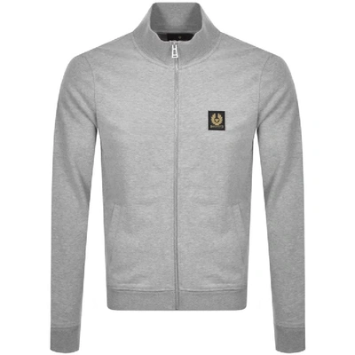 Shop Belstaff Full Zip Sweatshirt Grey