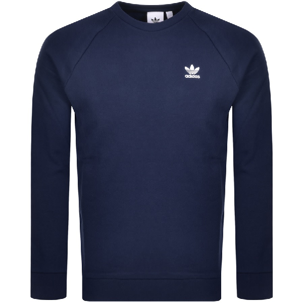 adidas originals sweatshirt with embroidered small logo in navy