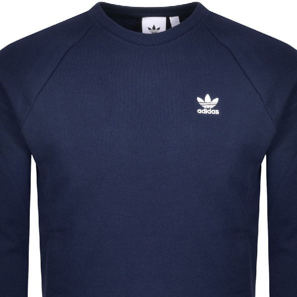adidas originals sweatshirt with embroidered small logo in navy